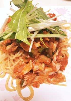 秋鮭のトマトソースパスタ-レシピのメイン写真