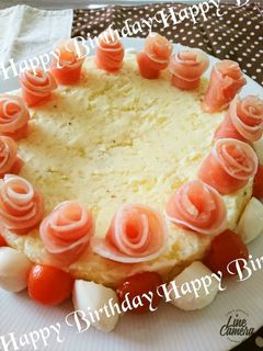 お誕生日にポテトサラダケーキ♪-レシピのメイン写真