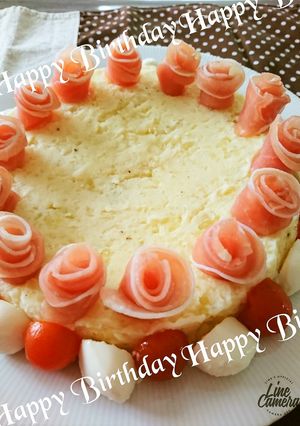 お誕生日にポテトサラダケーキ♪-レシピのメイン写真