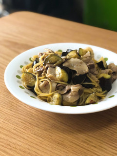 ナスと豚肉の和風ペペロンチーノ-レシピのメイン写真
