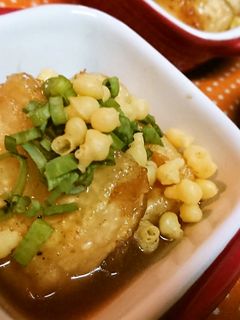 【揚げ出し豆腐のカリカリ揚げ玉のせ】-レシピのメイン写真
