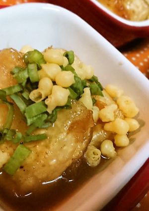 【揚げ出し豆腐のカリカリ揚げ玉のせ】-レシピのメイン写真