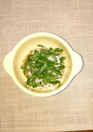 栄養満点！納豆にしらすと、大葉盛り-レシピのメイン写真