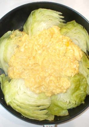 キャベツ蒸し焼きの卵あんかけ♪簡単-レシピのメイン写真