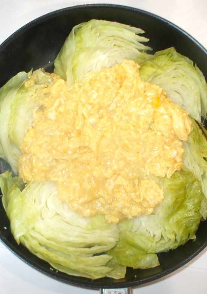 キャベツ蒸し焼きの卵あんかけ♪簡単-レシピのメイン写真
