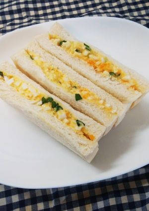 ☆卵サンド！カイワレ大根入り！彩り綺麗☆-レシピのメイン写真