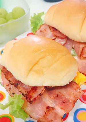 朝食ベーコンエッグサンド-レシピのメイン写真