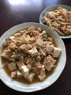 簡単、ヘルシー鶏ミンチの麻婆もやし豆腐。-レシピのメイン写真