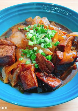豚レバーと玉ねぎの焼き肉のタレ煮-レシピのメイン写真