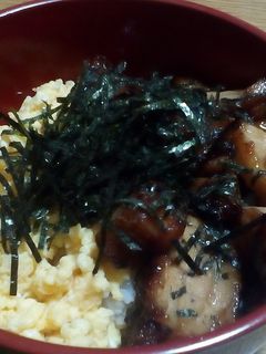 残り物唐揚げで照り焼き丼-レシピのメイン写真
