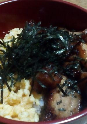残り物唐揚げで照り焼き丼-レシピのメイン写真