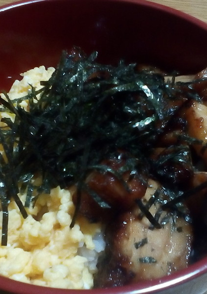 残り物唐揚げで照り焼き丼-レシピのメイン写真