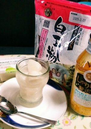 豆腐白玉と梨のゴロゴロ盛り沢山ゼリー☺-レシピのメイン写真
