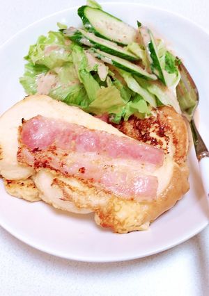 簡単 時短 フレンチトースト ベーコン-レシピのメイン写真