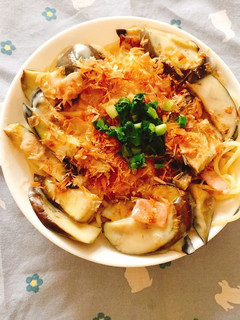 ナスとおかかの和風クリームパスタ-レシピのメイン写真