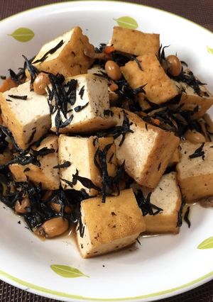 厚揚げとひじきの麺つゆ煮!(^^)!-レシピのメイン写真