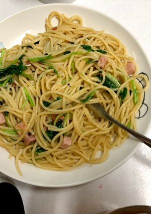 バター醤油風味のクレソンのパスタ(時短)-レシピのメイン写真