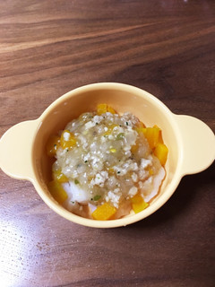 離乳食 後期 簡単 カボチャあんかけ飯-レシピのメイン写真