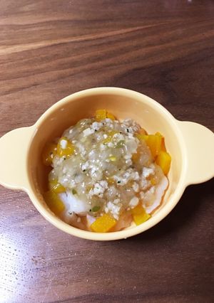 離乳食 後期 簡単 カボチャあんかけ飯-レシピのメイン写真