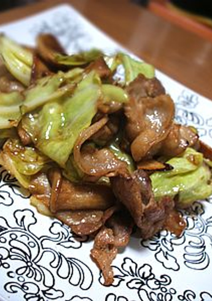 豚とキャベツとえりんぎのソース炒め。-レシピのメイン写真