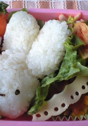 キャラ弁　簡単ミッフィーおにぎり-レシピのメイン写真