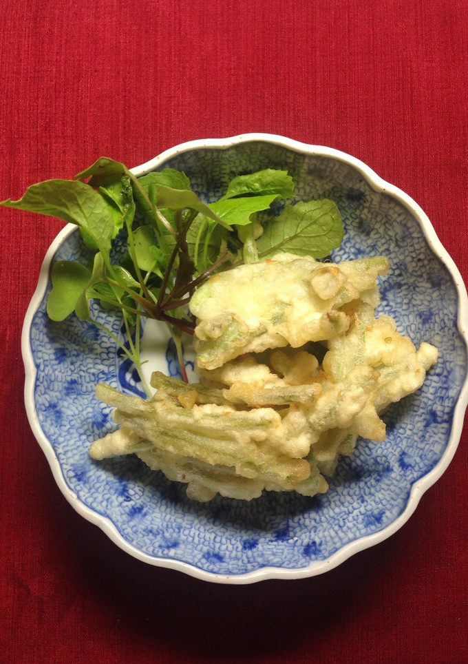 簡単さつまいも茎の天ぷら-レシピのメイン写真