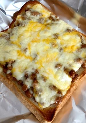 チーズ納豆トースト-レシピのメイン写真
