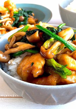 鶏肉とほうれん草のオイスターソース炒め-レシピのメイン写真