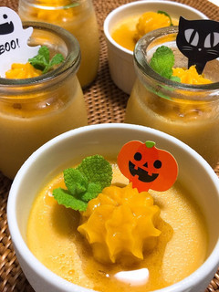 簡単☆かぼちゃの豆乳プリン(ハロウィン)-レシピのメイン写真