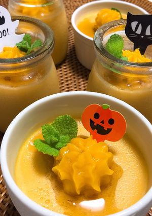 簡単☆かぼちゃの豆乳プリン(ハロウィン)-レシピのメイン写真