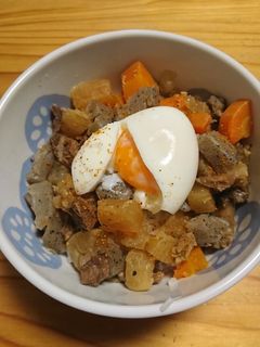 牛すじトロたま丼-レシピのメイン写真