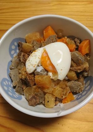 牛すじトロたま丼-レシピのメイン写真