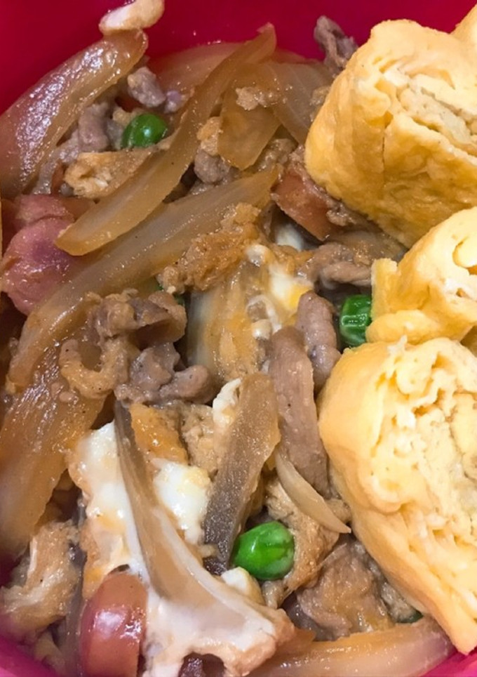 卵とじ丼と卵焼き-レシピのメイン写真