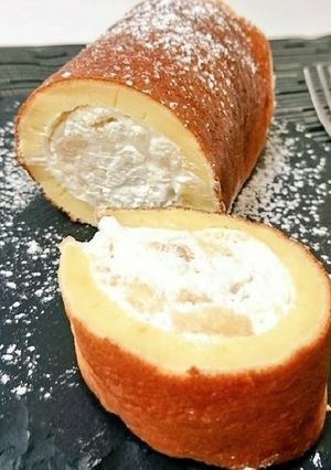 超簡単！オーブン不要のりんごロールケーキ-レシピのメイン写真