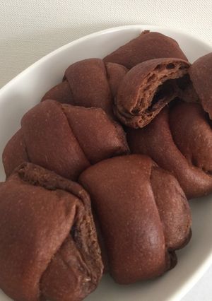 糖質制限 ふすまチョコロールパン②-レシピのメイン写真