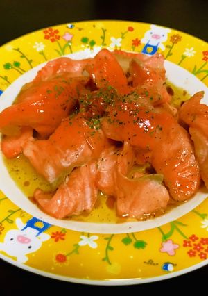 温サーモンのカルパッチョ-レシピのメイン写真