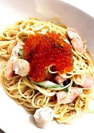 簡単！海鮮とアスパラのクリームパスタ-レシピのメイン写真
