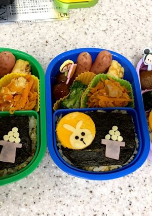 キャラ弁 ＊ 十五夜 月見-レシピのメイン写真