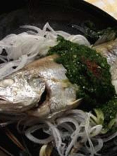 塩焼きいしもち(魚)のニラだれ-レシピのメイン写真
