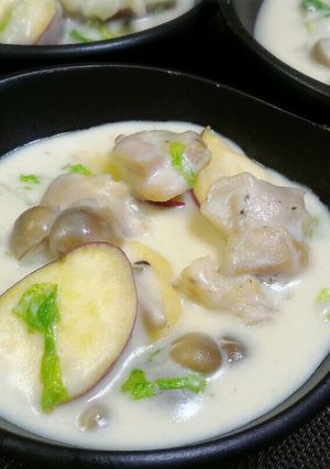 さつまいもが甘い♪白菜と鶏肉のクリーム煮-レシピのメイン写真