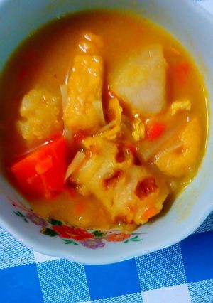 揚げとちくわのカレーココナッツミルク煮物-レシピのメイン写真
