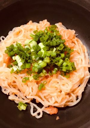簡単糖質オフ☆たらこスパ風こんにゃく麺-レシピのメイン写真