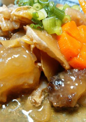 高圧圧力なべで簡単牛スジ煮込み-レシピのメイン写真