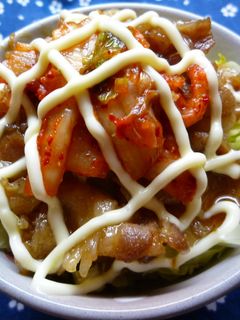 焼肉味のマヨ豚キムチ丼-レシピのメイン写真