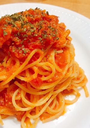 あの味を再現！ニンニクとトマトのパスタ-レシピのメイン写真