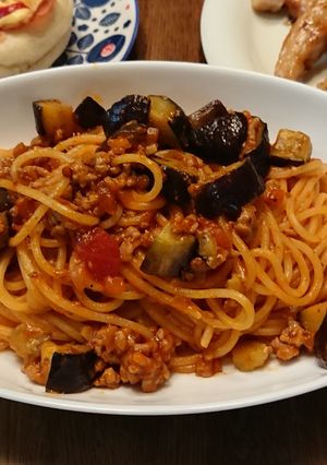 ナスのミートソースパスタ-レシピのメイン写真