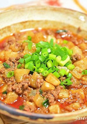 じゅわっと揚げた大根で四川風麻婆大根♪-レシピのメイン写真