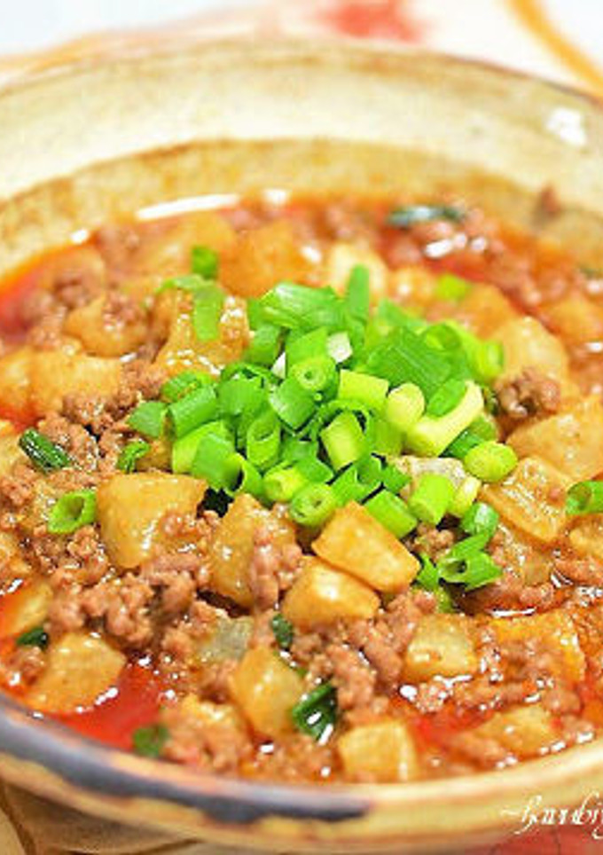 じゅわっと揚げた大根で四川風麻婆大根♪-レシピのメイン写真