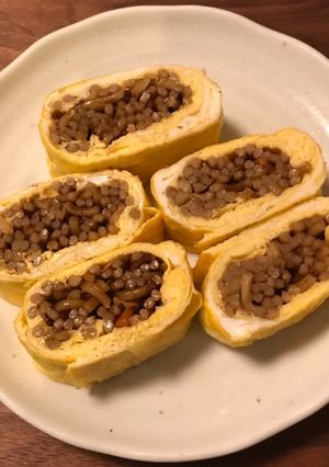 お弁当のおかず オムそば風卵焼き-レシピのメイン写真