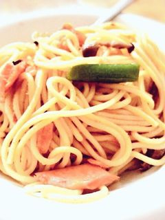 止まらない!サーモンとしめじの和風パスタ-レシピのメイン写真